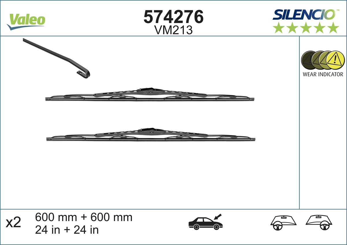 VALEO SILENCIO PERFORMANCE Ablaktörlő lapát 574276_VALEO